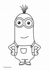 Minion Kevin Coloring Pages Kids Colouring Printable Sheets Choose Board sketch template