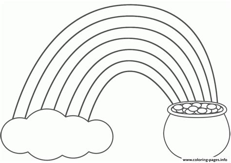 rainbow  pot  gold coloring page printable