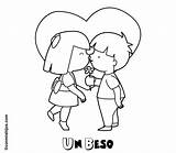 Beso Besandose Enamorados Besos Tiernos Entre Conmishijos sketch template