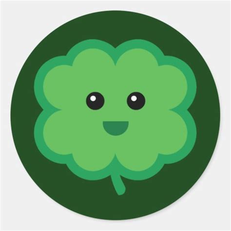 cute  leaf clover  sticker zazzle