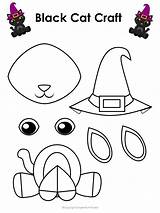 Halloween Printable Craft Crafts Cat Template Kids Preschool Easy Coloring Kindergarten Project Paper Simple Print Sheets Simplemomproject Fall Mom Decorations sketch template