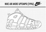 Nike Zapatillas Sneaker Uptempo Colouring Yeezy Zapatos Zapas Shoes Mis Ebook Lapiz Tenis Solecollector Lucado Siluetas Getdrawings Torch sketch template