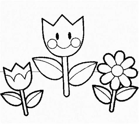 spring flowers coloring page coloring home
