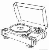 Record Player Drawing Getdrawings Pioneer Pl sketch template