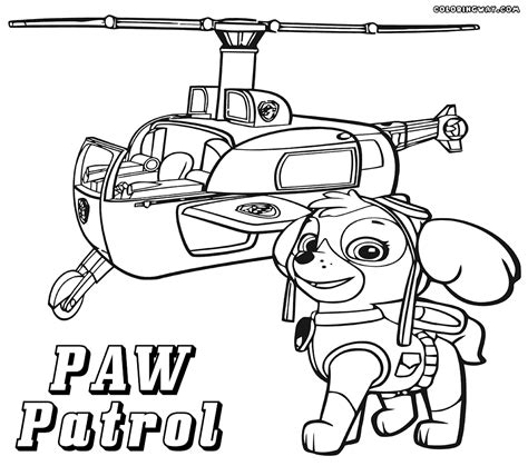 paw patrol printable coloring pages coloring home