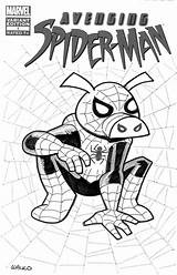 Spider Ham Avenging Deviantart sketch template