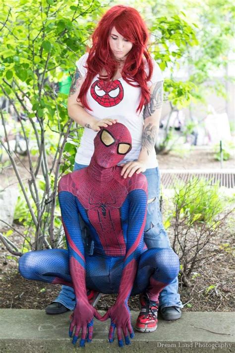 mary jane x spiderman photoshoot cosplay amino
