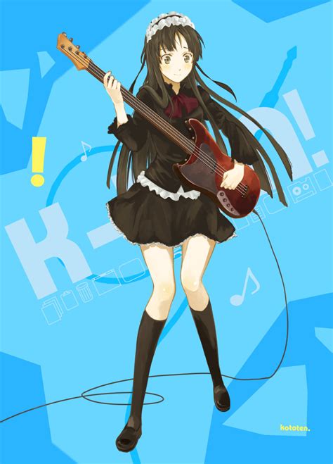 safebooru 1girl akiyama mio bangs bass guitar black hair black