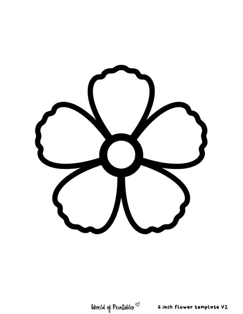 flower outline printable