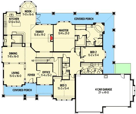 modern rambler  upstairs bonus room jd architectural designs house plans