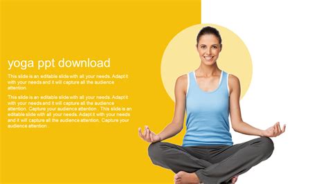 Elegant Yoga Ppt Download Slide Template With One Node