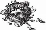 Skull Dead Grateful Template Coloring Large sketch template
