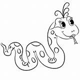 Snake Coloring Pages Printable Print Animals Color sketch template