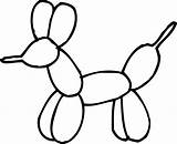Balloon Animal Coloring Clipart Balloons Pages Easy Animals Drawings Clip Drawing Colouring Transparent Printable Air Hot Birthday Clown Ballon Cliparts sketch template