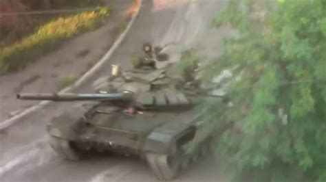 ukraine crisis   tank shoots hole  russian denial bbc news