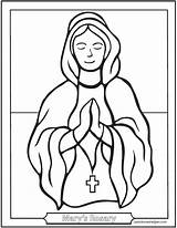 Mary Rosary Coloring Pages Lady Praying Color Hail Sheet Children Printable Little Easily Saintanneshelper sketch template