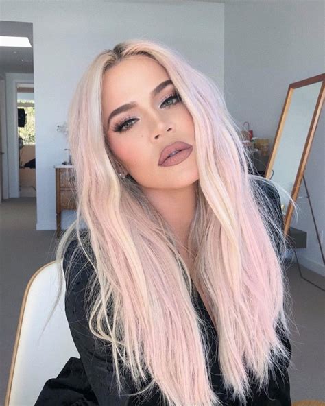 Khloe Kardashian’s Pink Hair With L’oreal Paris Color Details