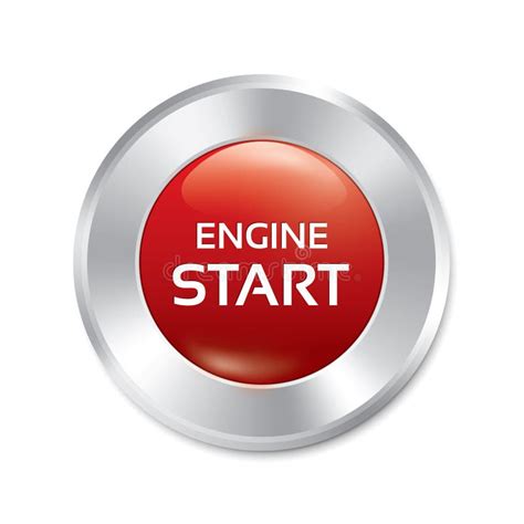 start engine button vector red  sticker stock vector illustration  shadow clip