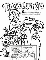 Coloring Traveling Kid Pages Traveler Crayola Color 560px 93kb Drawings sketch template