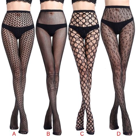new sexy lace mesh pantyhose women s fashion black tights female