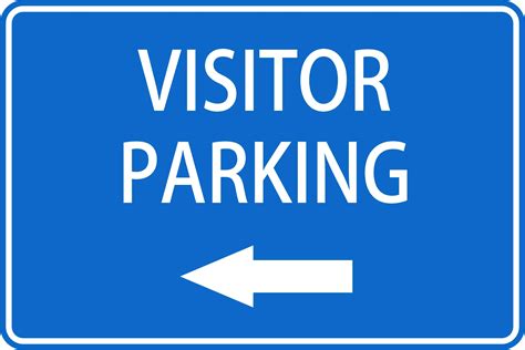 visitor parking left arrow discount safety signs australia