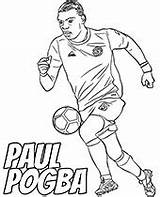 Coloring Pages Athletes Pogba Paul Topcoloringpages Football Players Print sketch template