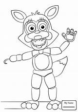 Coloring Pages Foxy Fnaf Toy Getcolorings Printable sketch template