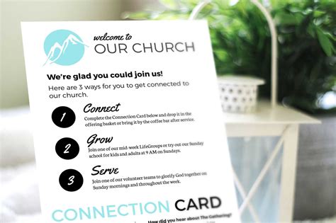 design template connection card churchly  church visitor