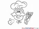 Coloring Pages Cook Kids Sheet Title sketch template