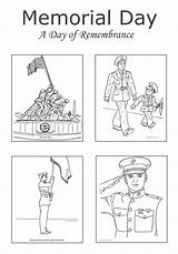 Memorial Coloring Pages Kids Sheets Worksheets Activities Printable Printables Patriotic Usa Activity American Crafts Colouring Color July Military History Quotes sketch template