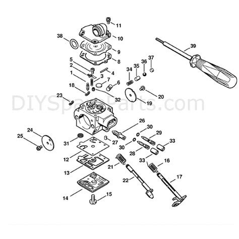 stihl ms  chainsaw ms parts diagram carburetor hd