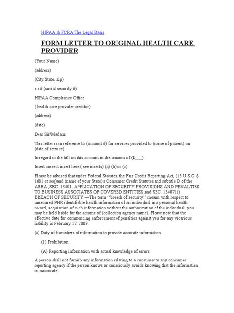hippa letter health insurance portability  accountability act
