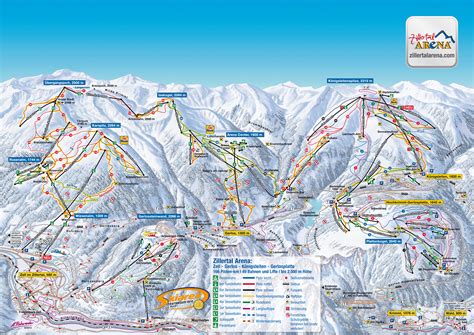 fuegen tirol skiregion zillertal skigebiet pistenplan piste loipen