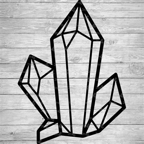 crystals svgeps png files digital  files  cricut silhouette cameo