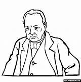 Churchill Winston Sir Designlooter Disegnidacolorareperadulti Temporal sketch template