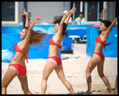 Beijing Olympic Beach Volleyball Cheerleaders Dancers