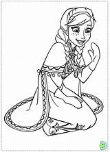 Frozen Coloring Pages Disney Dinokids Anna Print Close sketch template