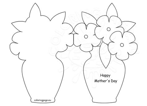 happy mothers day card template coloring page