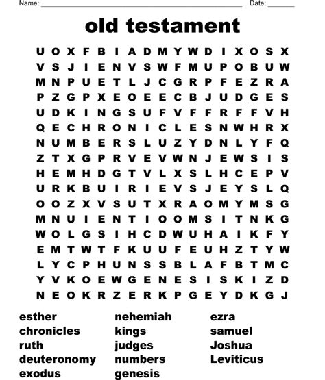 Old Testament Word Search Wordmint