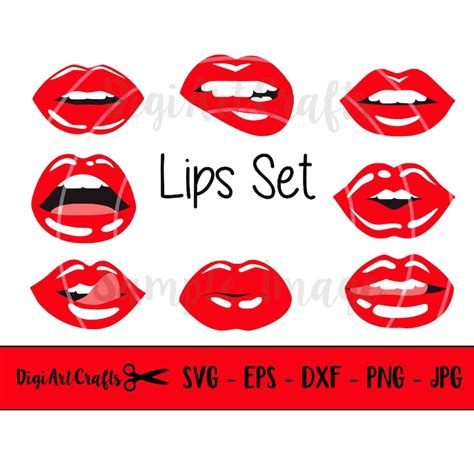lips svg files sexy lips clip art lipstick lips clip art etsy