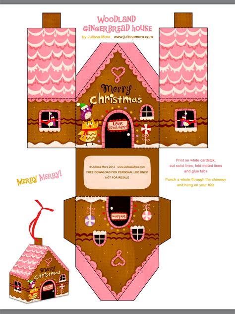 printable gingerbread house template