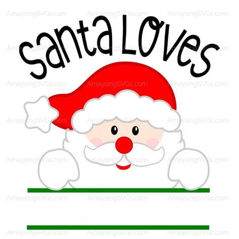 Svg Santa Loves Christmas Svg Santa Claus Svg Santa Etsy