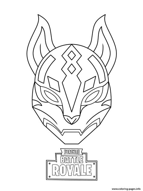 Print Drift Ultimate Mask Fortnite Coloring Pages Coloring Pages For