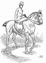 Horsemanship Women Drawings Line Color sketch template
