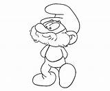 Smurf Papa Coloring Pages Schtroumpfs Smurfs Cartoons Random Drawings Kb Library Clipart Line sketch template