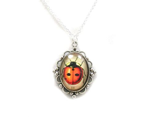 ladybug necklace ladybug charm pendant charm jewelry etsy