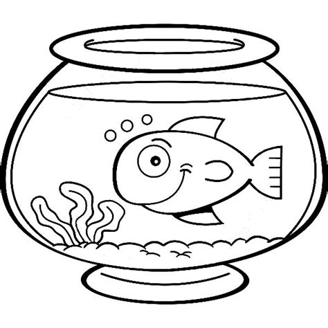 fish bowl coloring sheet unschoolingnycnet clipart  clipart