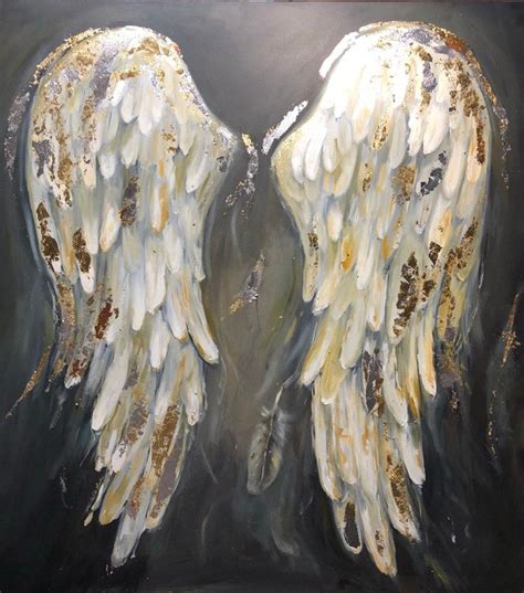 angel wings painting huge angel wings painted    etsy
