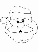 Santa Claus Face Beard Christmas Drawing Coloring Big Draw Templates Crafts Easy Coloringpage Cut Eu Printable Father Kids Pages Cute sketch template