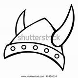 Viking Helmet Cartoon Vector Outline Hat Drawing Illustration Shutterstock Vikings Stock Logo Pic Display Drawings Clipartmag sketch template